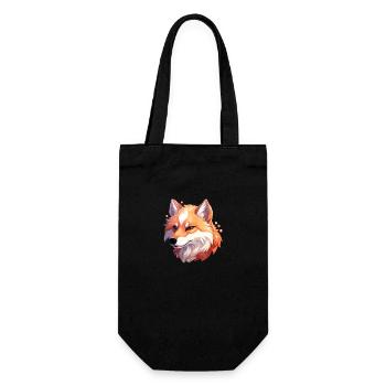 Wolf Kawaii - Gift Bag for Bottles - black - Front