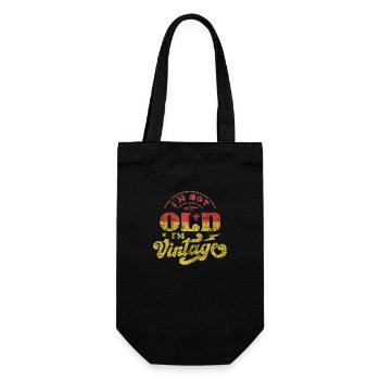 50th Birthday vintage retro Born in 1973 Birthday - Gift Bag for Bottles - black - Front