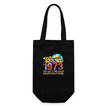 50e anniversaire vintage rétro Né en 1973 Anniversaire - Sac à bouteille - noir - Devant