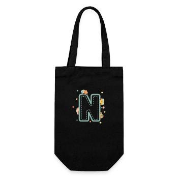 Letter n vehicle - personalized child gift - Gift Bag for Bottles - black - Front