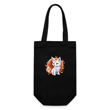 Kawaii Kitsune - Gift Bag for Bottles - black - Front