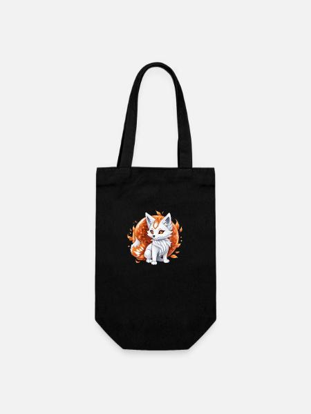Kawaii Kitsune - Gift Bag for Bottles - black