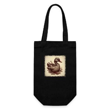 bathtube bath gift animal welfare baby duck - Gift Bag for Bottles - black - Front