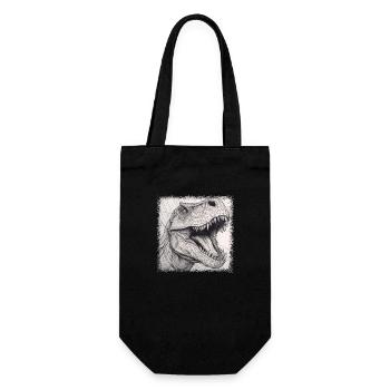 statement dinosaurus dino costume tshirts cool old - Geschenkbeutel für Flaschen - Schwarz - Vorne