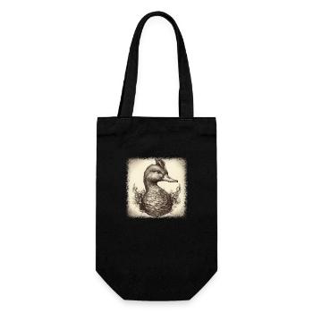 8 bit bath foam funny sayings poultry present idea - Gift Bag for Bottles - black - Front