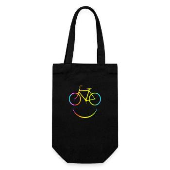 Radfahrer Radfahren BMX Fahrrad Sport Mountainbiken Hobby - Geschenkbeutel für Flaschen - Schwarz - Vorne