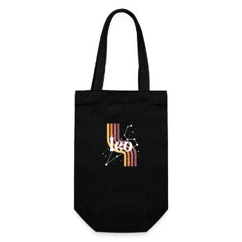 Leo horoscope rétro - Sac à bouteille - noir - Devant