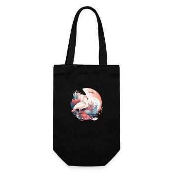 fantasy flamingo - Gift Bag for Bottles - black - Front