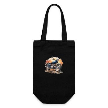 Sundown Serenity: Classic Bike in the Evening Glow - Gift Bag for Bottles - black - Front
