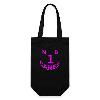 No 1 cares - Geschenkbeutel für Flaschen - Schwarz - Vorne