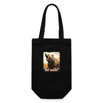 be wild grizzly - Gift Bag for Bottles - black - Front