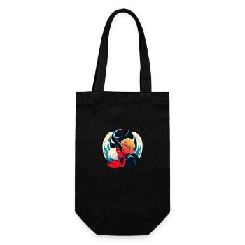 Devils and angels - Gift Bag for Bottles - black - Front