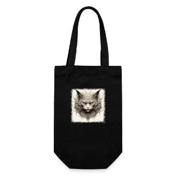 gift persian animal humor funny sayings cool - Geschenkbeutel für Flaschen - Schwarz - Vorne