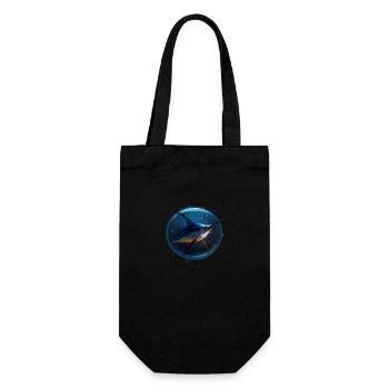 Marlin in blue Water - Geschenkbeutel für Flaschen - Schwarz - Vorne