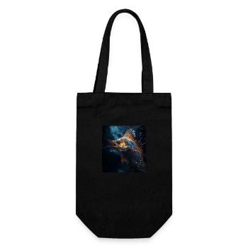 Marlin under Water retro style - Geschenkbeutel für Flaschen - Schwarz - Vorne