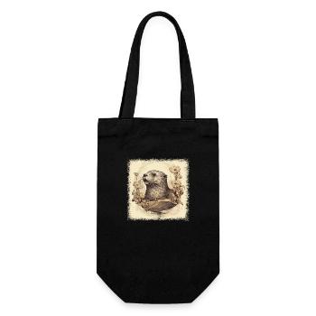 another beer cute animal lover - Geschenkbeutel für Flaschen - Schwarz - Vorne