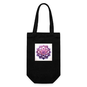 Kosmisches Mandala - Geschenkbeutel für Flaschen - Schwarz - Vorne
