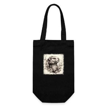 sayings birthday gift colors aquatic animal city - Gift Bag for Bottles - black - Front