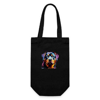 a dear Rottweiler - Gift Bag for Bottles - black - Front