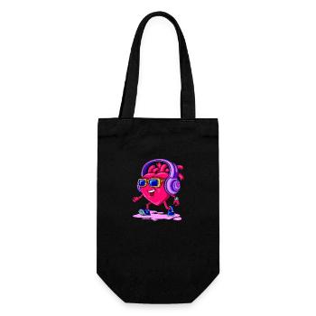 Valeewear - Happy heart with headphones - Gift Bag for Bottles - black - Front