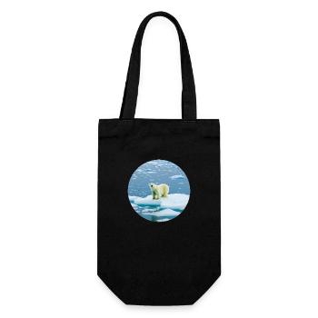 Cool Polar Bear - Un design pour les amoureux du froid! - Sac à bouteille - noir - Devant