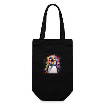 The Talking Penguin - Gift Bag for Bottles - black - Front