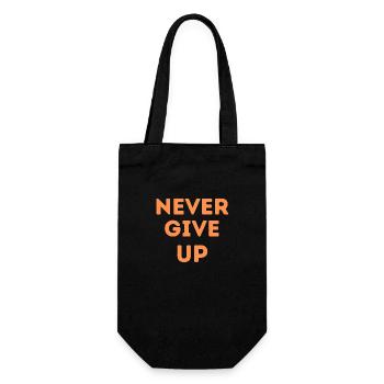 never give up - Sac à bouteille - noir - Devant