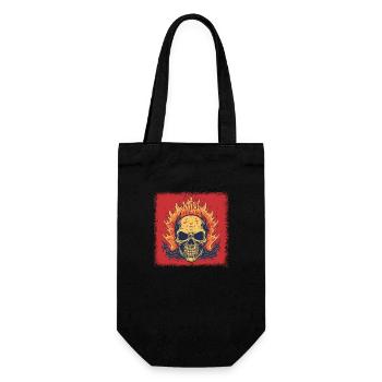 death present skeleton costume bones dead - Geschenkbeutel für Flaschen - Schwarz - Vorne