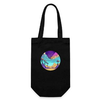 Psychedelic Sky over Desert and Valley - Gift Bag for Bottles - black - Front