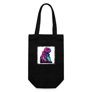 sayings cool funny quote wave turtle lover diving - Gift Bag for Bottles - black - Front