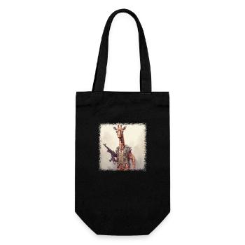 cute giraffe green funny sayings birthday quote - Geschenkbeutel für Flaschen - Schwarz - Vorne