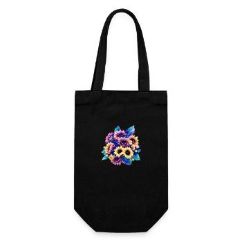 Flower Garden Gift Home Gardener Gardener Flowers - Gift Bag for Bottles - black - Front