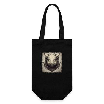 birthday present mammal humor piglets barbecue fun - Gift Bag for Bottles - black - Front
