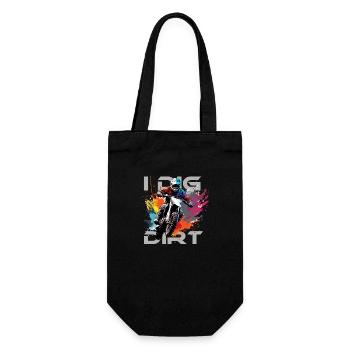 I dig dirt - Gift Bag for Bottles - black - Front