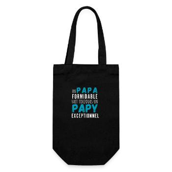 Un papa formidable et papy exceptionnel - Sac à bouteille - noir - Devant