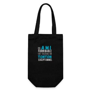 Un ami formidable et tonton exceptionnel - Sac à bouteille - noir - Devant
