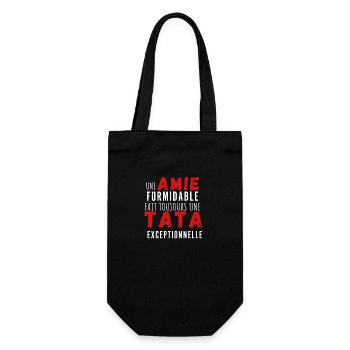 Une amie formidable et une tata exceptionnelle - Sac à bouteille - noir - Devant
