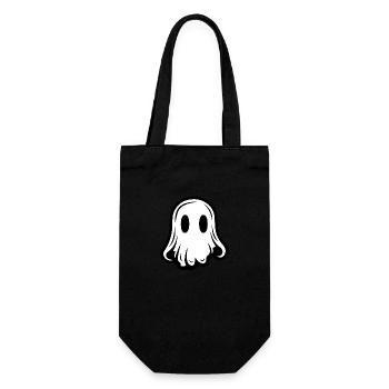 Spooky Cute Kawaii Ghost Design - Gift Bag for Bottles - black - Front