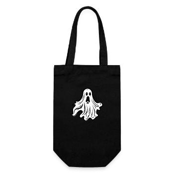 Spooky Cute Kawaii Ghost Design - Gift Bag for Bottles - black - Front