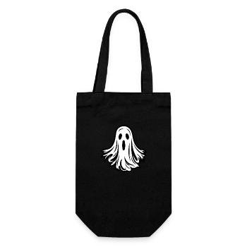 Spooky Cute Kawaii Ghost Design - Gift Bag for Bottles - black - Front