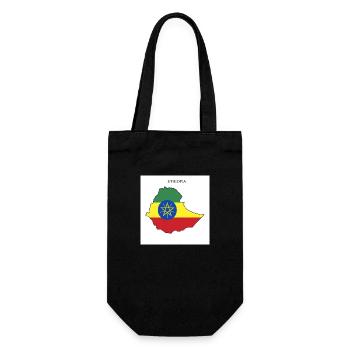 Ethiopia Flag, Map - Gift Bag for Bottles - black - Front