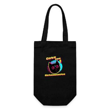 Cats are Astronauts - Geschenkbeutel für Flaschen - Schwarz - Vorne