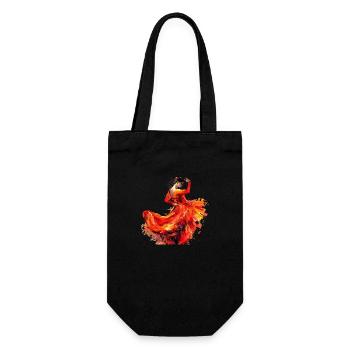Der Flamenco ist ein faszinierender Tanz - Geschenkbeutel für Flaschen - Schwarz - Vorne
