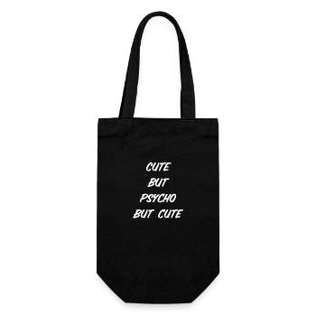Cute But Psycho - Geschenkbeutel für Flaschen - Schwarz - Vorne