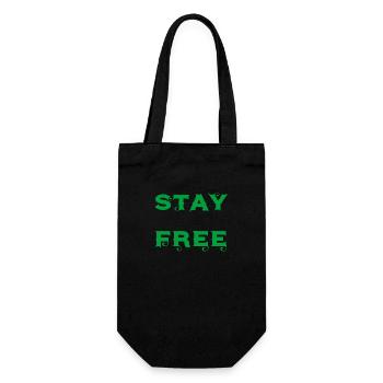 stay free - Gift Bag for Bottles - black - Front