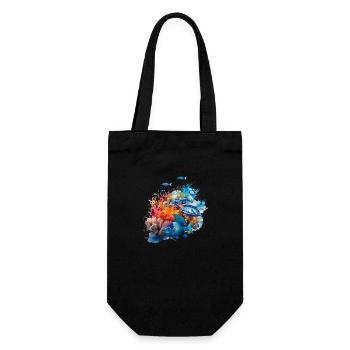 Das Great Barrier Reef ist ein Paradies - Geschenkbeutel für Flaschen - Schwarz - Vorne