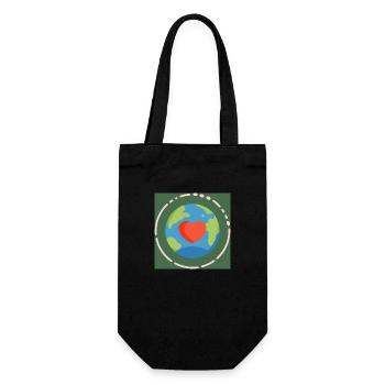 Sustainable world - Gift Bag for Bottles - black - Front