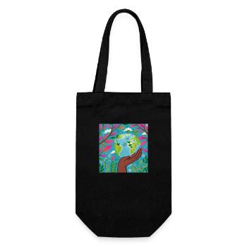 Sustainable World - Gift Bag for Bottles - black - Front