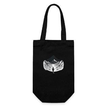 Facing the Imposing Challenge - Gift Bag for Bottles - black - Front
