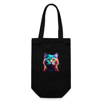 Cat Colorful - Gift Bag for Bottles - black - Front